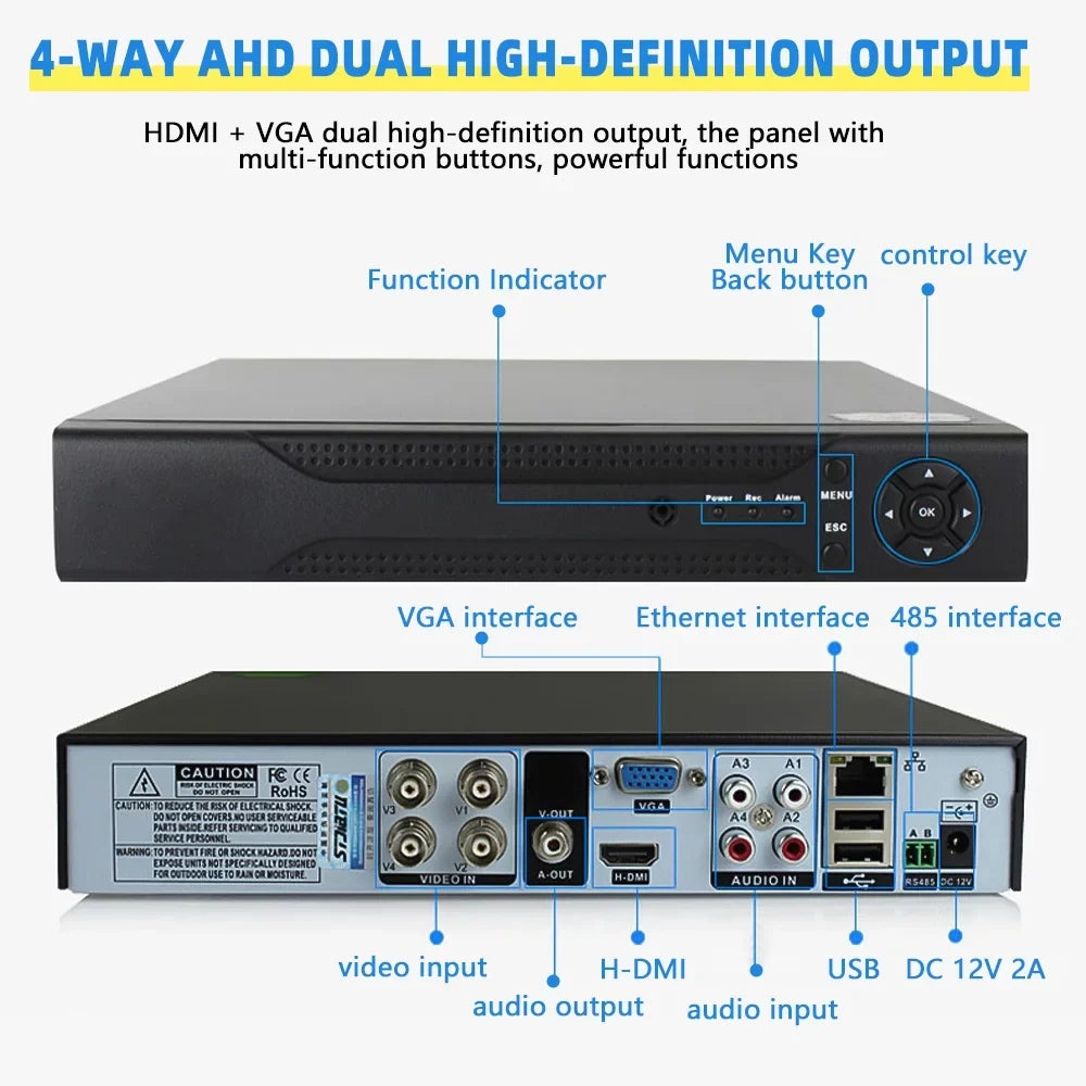Security Camera System Wireless,DFITO 1080P 4CH Wireless Home Security Systems with 4pcs Full HD Cameras