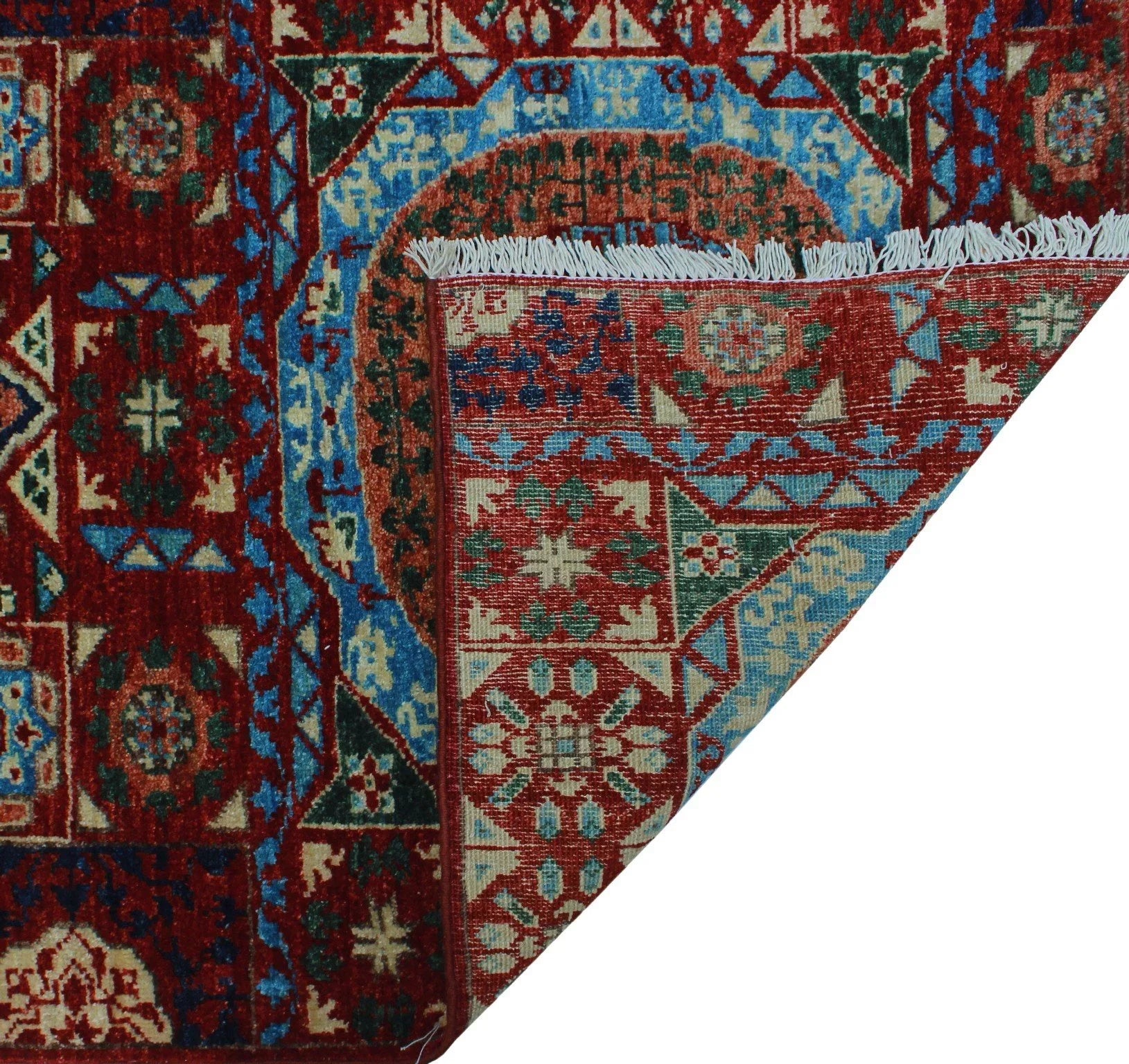 Aria Freda Red/Blue Runner, 2'8" x 14'11"