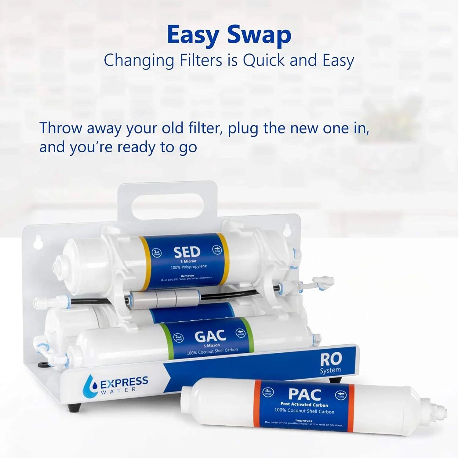countertop reverse osmosis system Individuals filter set 3 inline filters 1?4” quick connect filter cartridges - Individuals gac and pac carbon filters 6 month filter set