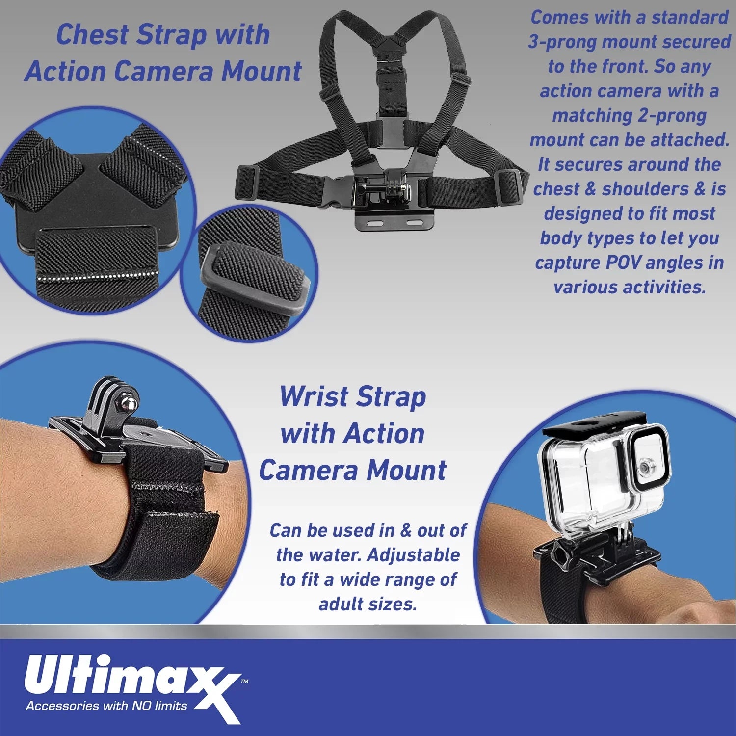 Ultimaxx Deluxe Insta360 ONE X3 Action Cam Bundle - Includes: 64GB Extreme Pro microSDXC, 2x Glass Screen Protector, Helmet Mount Kit, Selfie-Stick & Much More (32pc Bundle)