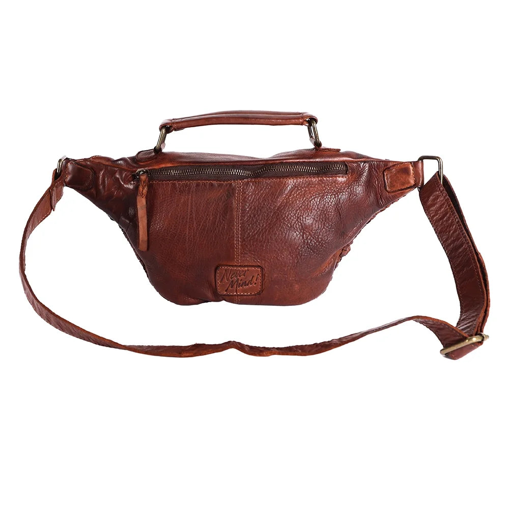 NM Never Mind Nmbgm148E Fanny Pack Vintage Handmade Genuine Cowhide Leather Individuals Bag Western Handbag Purse
