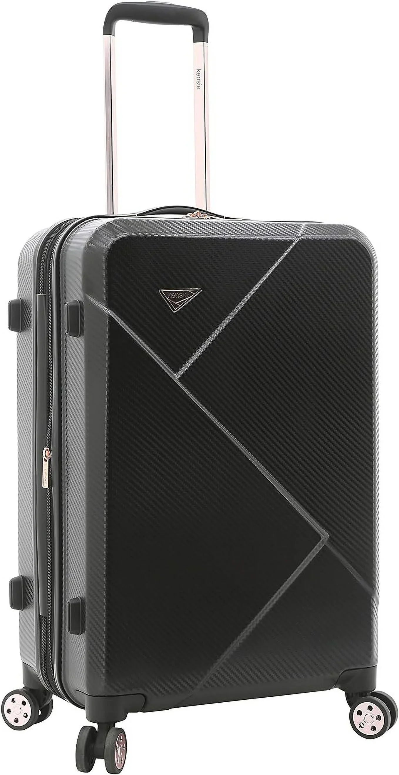 Open Box Kensie People Dawn Hardside 3-Piece Spinner Luggage 20/24/28 KN-C5303 - Midnight