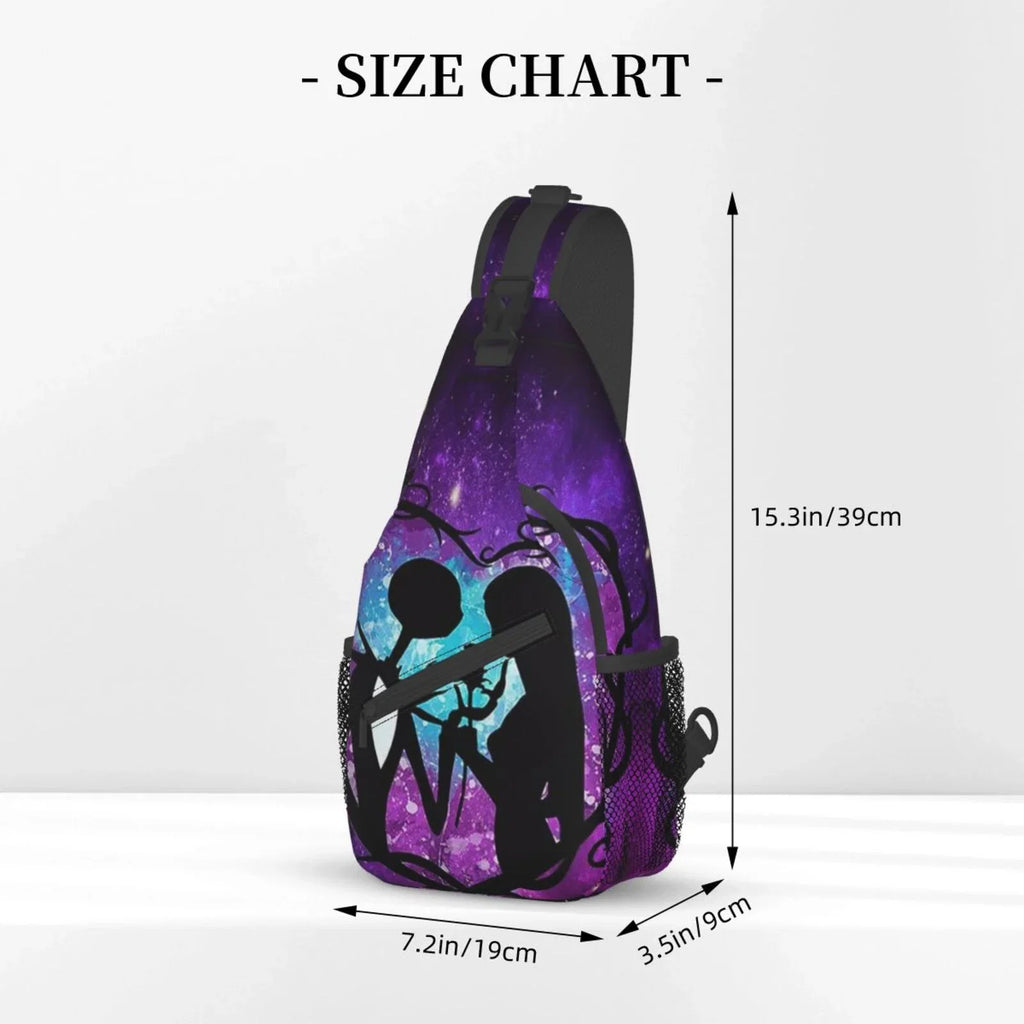 The Nightmare Before Christmas Chest Bags Crossbody Sling Backpack Unisex Travel Hiking Daypack Shoulder Bag Gifts For People People