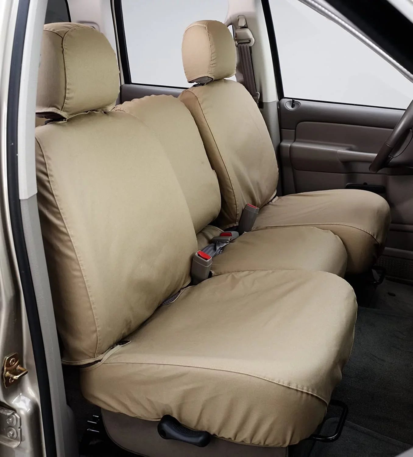 Covercraft Industries, LLC SS3349PCCH 02-03 F150 CREW CAB 60/40-SPLIT BENCH SEAT W/ADJ HDRSTS W/FOLD DOWN CONSOLE W/CUP HOLDERS Fits select: 2002-2003 FORD F150