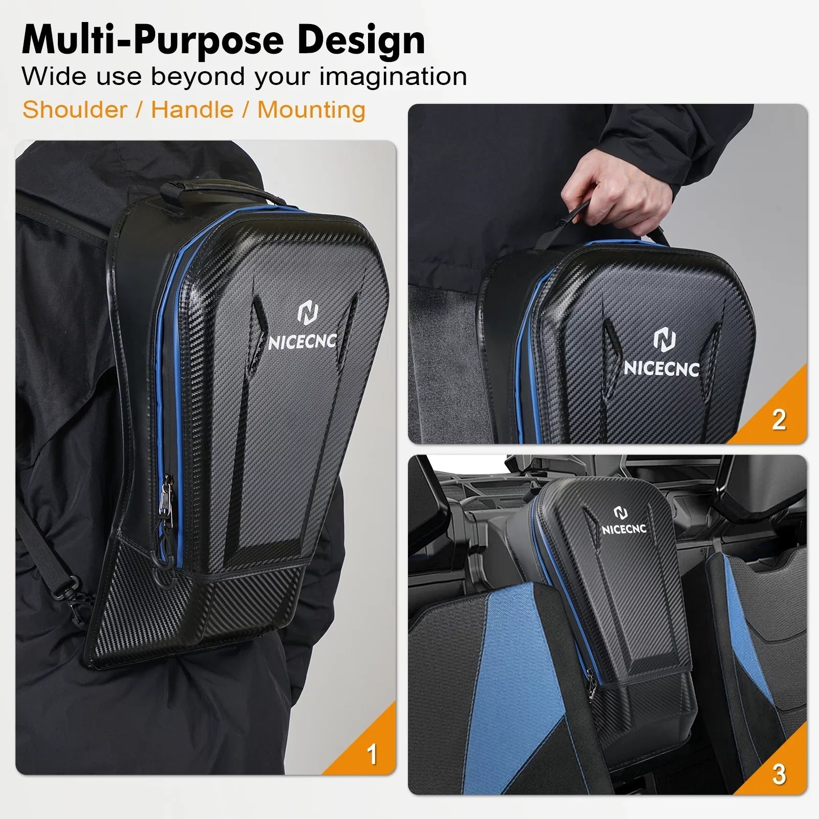 NICECNC PVC Center Seat Storage Bag For 2017-2023 Can-am Maverick X3 Turbo 2017-2024, 715004277