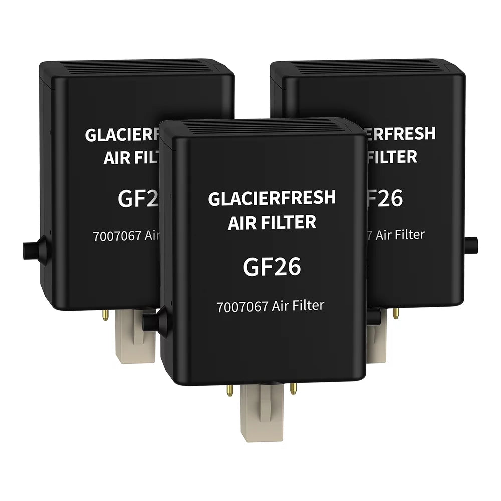 GLACIER FRESH Air Filter Individuals for Refrigerator 7007076 Air Filter, 3 Pack