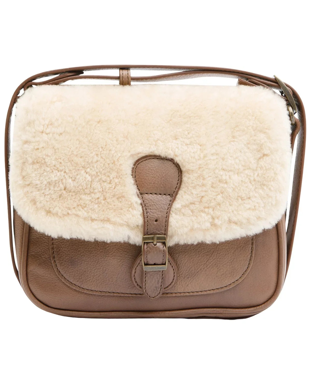 Cleo + Wolf Individuals Sherpa Crossbody Bag Brown One Size