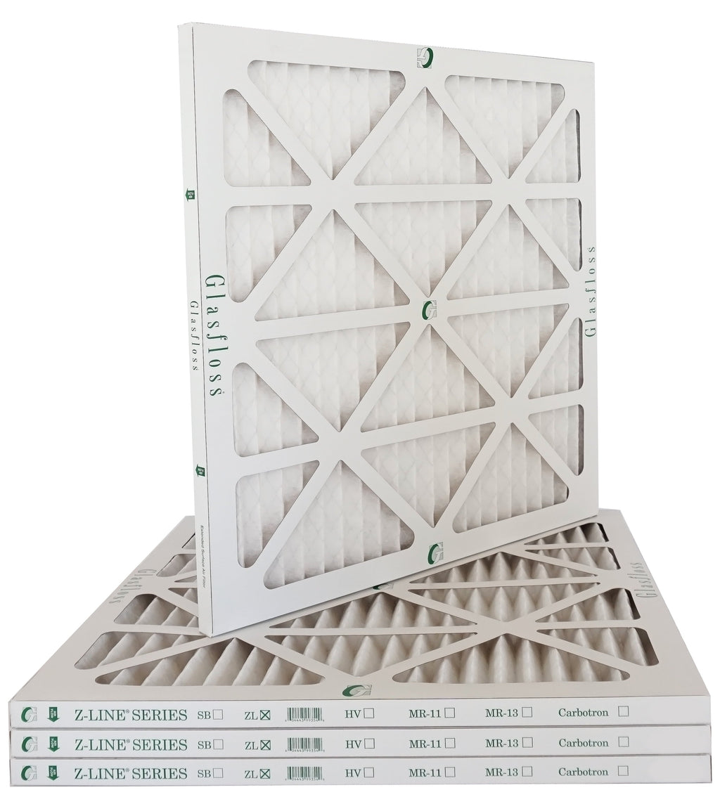 Glasfloss Air Filter 24x25x2 - 2" MERV 10 - (Pack of 4) - Pleated AC or HVAC Air Filter - Furnace Air Filter - Home or Office - Made In The USA.