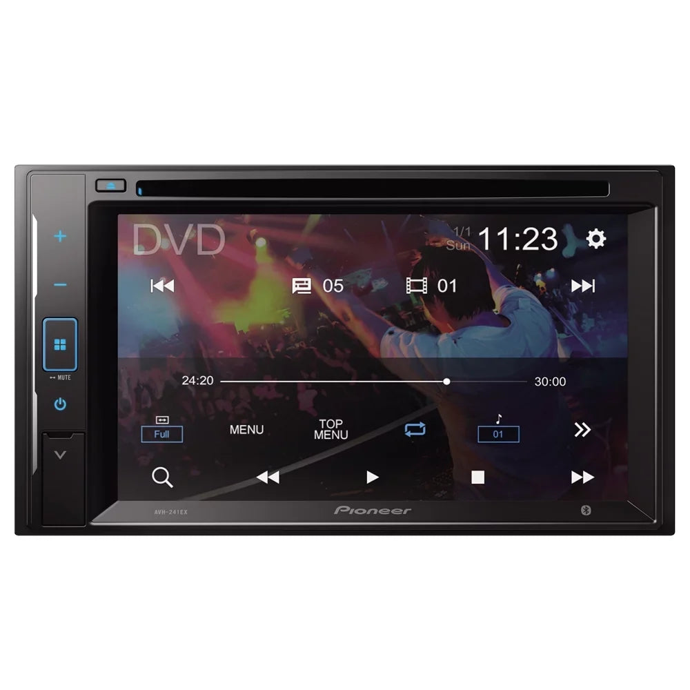 New Pioneer AVH-241EX 6.2 Inch Digital Media & DVD Receiver w/ Backup Bullet Camera