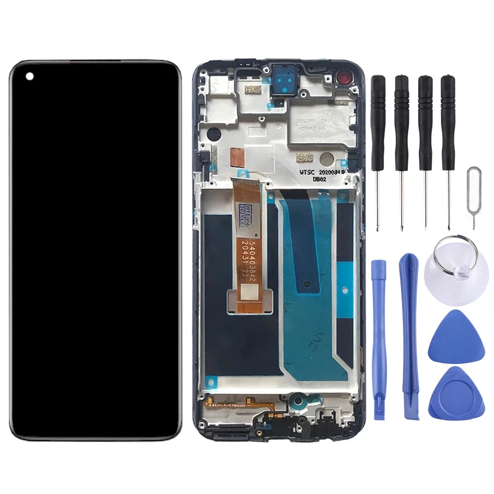 For OnePlus Nord N10 5G BE2029 Digitizer Full Assembly with Frame OEM LCD Screen Midnight