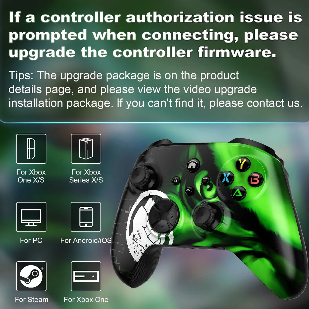 Bonadget Xbox One Wireless Controller, Compatible with Xbox one/Xbox One S/X/Xbox Series X/S/Android/iOS/PC Gamepad Remote with Wifi/Macro Function/Turbo/3.5mm Audio Jack(Need to Upgrade)