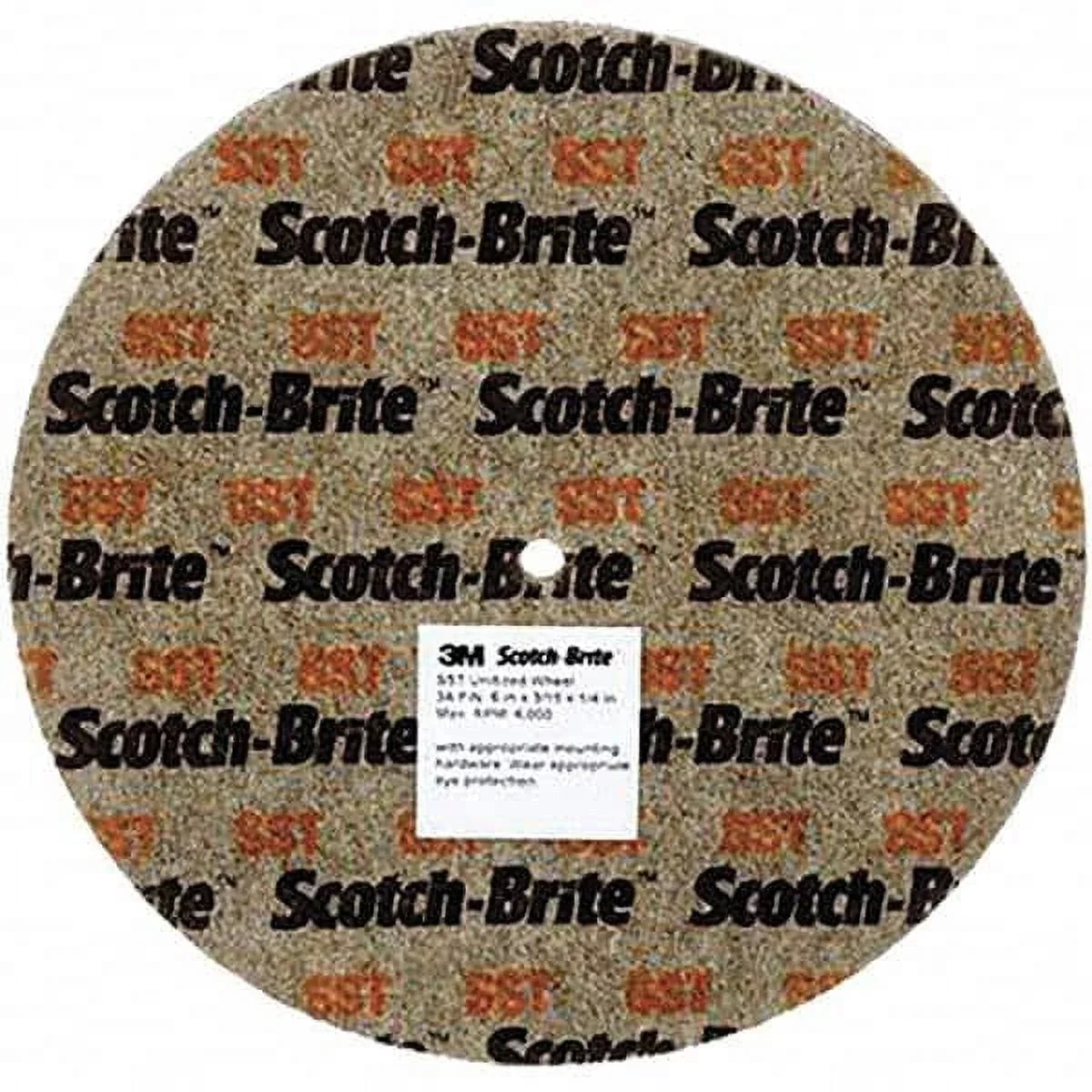 Scotch-Brite Unitized Wheel,6 in Dia,1/2 in Connect 7010329400