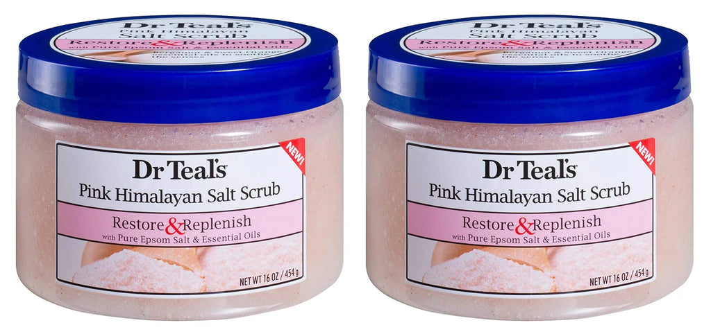 Dr Teal,S Epsom Salt Body Scrub 2-Pack, Pink Himalayan