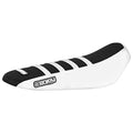 Ribbed Seat Cover - Compatible Fit for Sur Ron Sur-Ron Light Bee MX & X E-Bike #349 (White & Ebony w/White Ribs)
