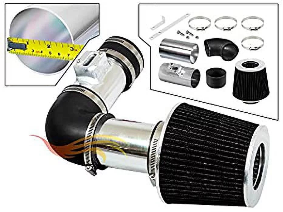Rtunes Racing Short Ram Air Intake Kit + Filter Combo Midnight For 07-11 Acura RDX 2.3L Turbo
