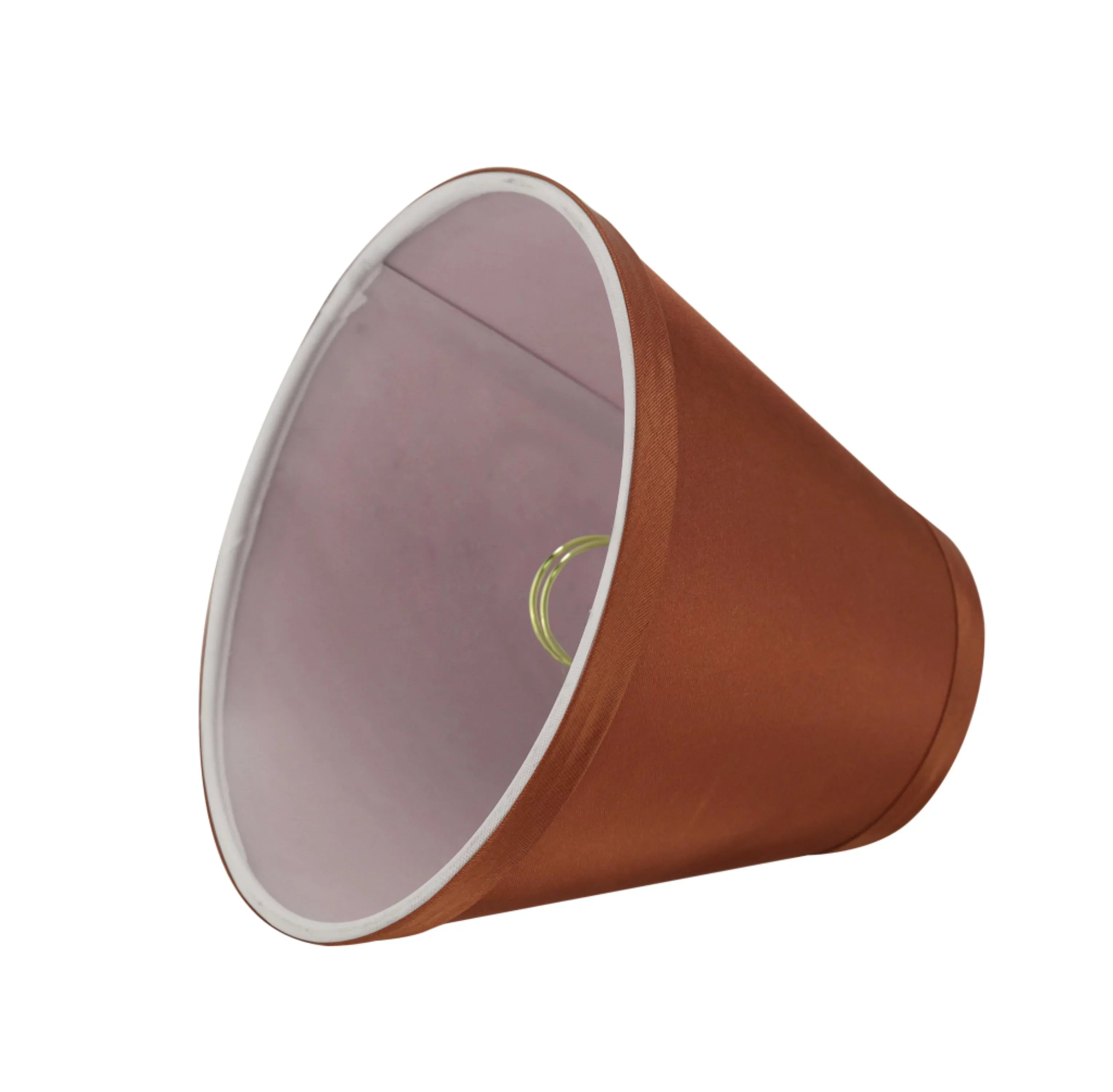 Aspen Creative 32111-2 Small Hardback Empire Shape Chandelier Clip-On Lamp Shade Set (2 Pack), Transitional Design in Redwood, 6" bottom width (3" x 6" x 5")