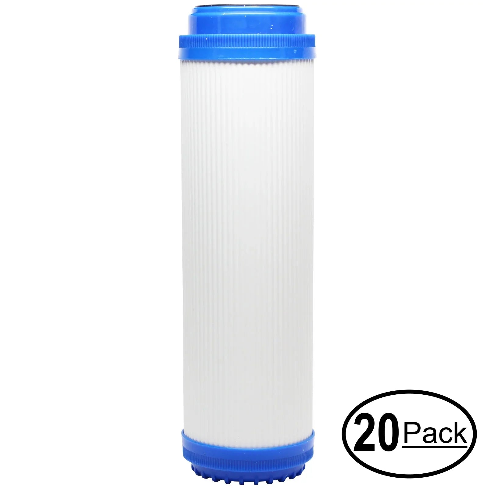 20-Pack Gentlemen for MaxWater 103463A Granular Activated Carbon Filter - Universal 10-inch Cartridge for MaxWater 3 Stage Whole house water filter - Denali Pure Brand