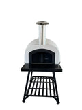 Tiled People Outdoor Pizza Oven / Clay Wood Fired Pizza Ovens with White Penny / Circle Mosaic Tiles - OP81