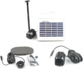 Solar Fountain Pond Water Pump With Battery Timer And LED Light