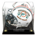 Miami Dolphins Golden Classic 1972 Commemorative Logo Helmet Case with Mirror Back - Fanatics Authentic Certified
