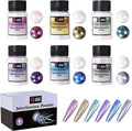 LET'S RESIN Resin Mica Powder, 6 Colors Interference Mica Powder for Epoxy Resin, Spirit Pearl Gentlemen Powder for Resin, Paint, Slime, Art