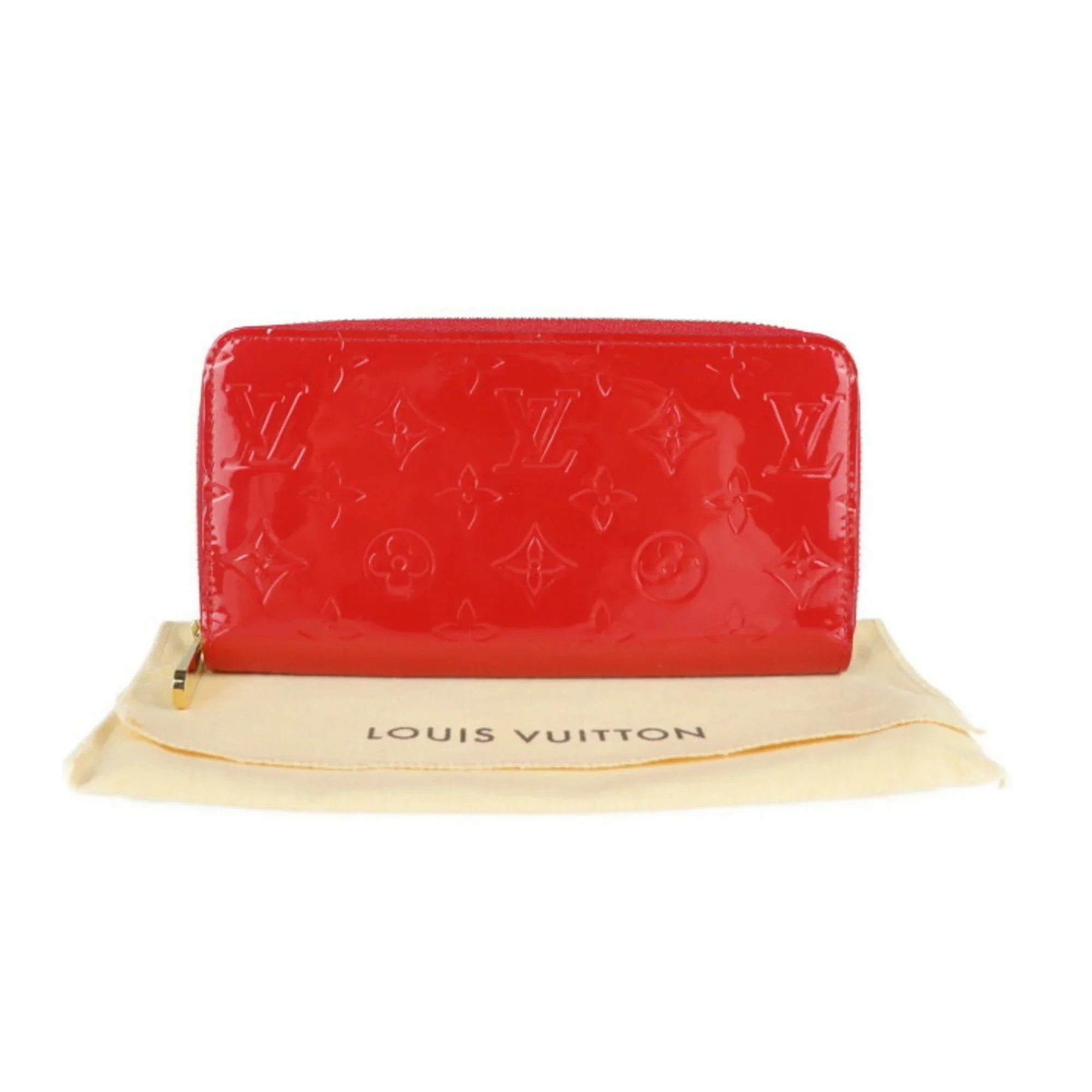 Pre-Owned LOUIS VUITTON Louis Vuitton Zippy Wallet Long M90417 Vernis Series Round Zipper (Good)