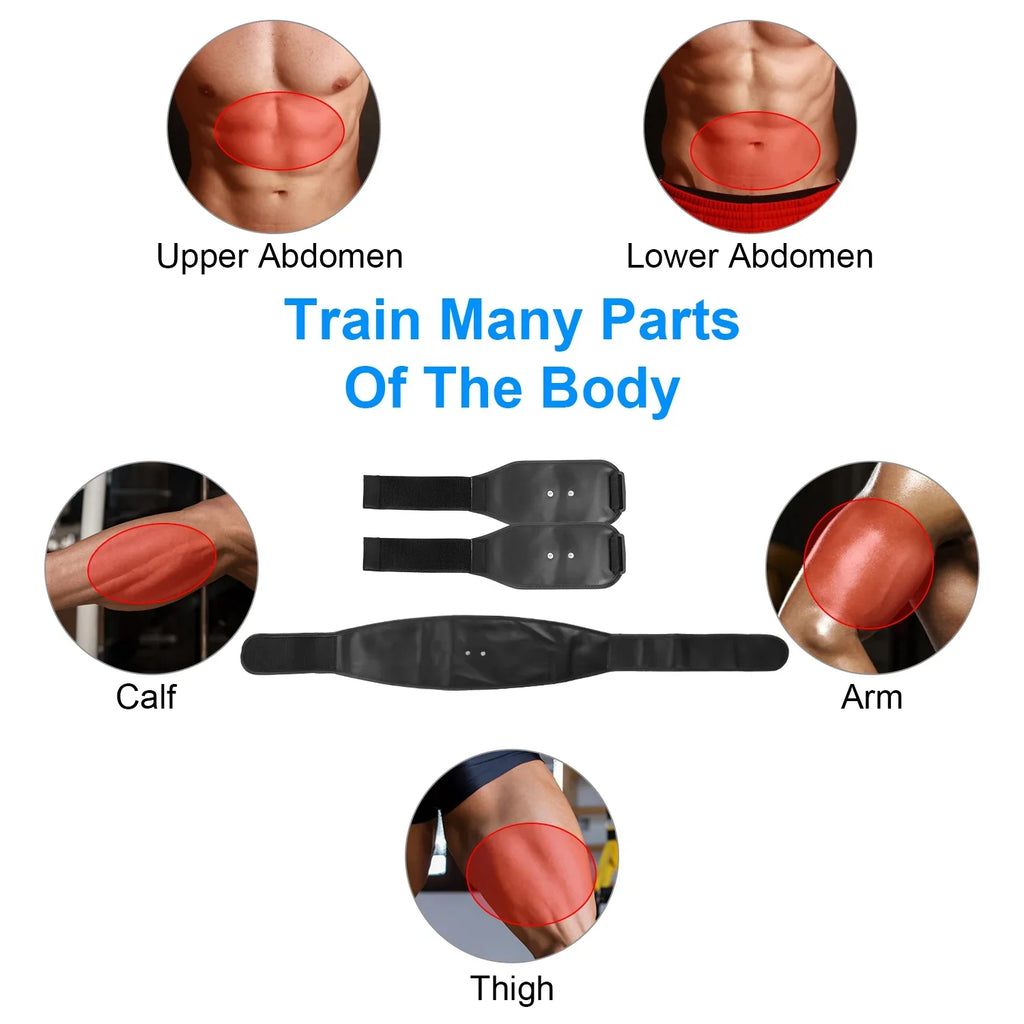 iMounTEK Muscle Stimulator Workout Individuals Abdominal Toning Belt ABS Training Fitness People Waist Trimmer Belt, 6 Modes, 18 Intensity Levels, Home Office People
