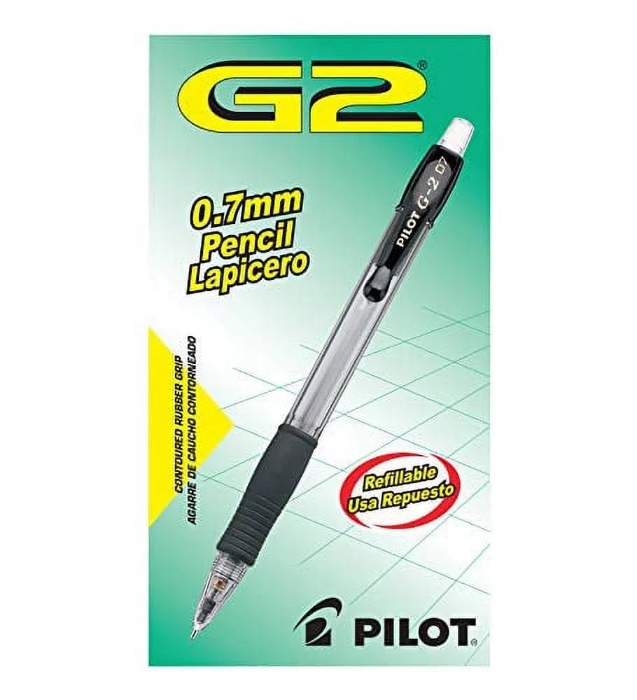 PILOT G2 Mechanical Pencils, 0.7mm Lead, with Midnight Accents, 12-Pack (51015)