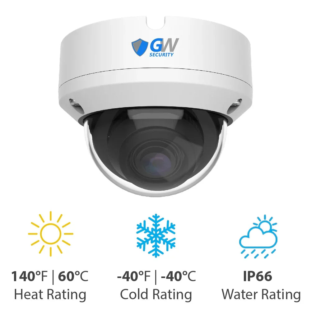 GW Security 8MP 4K Security Camera System with AI Face/Human/Vehicle Detection, 8 Channel DVR and 8 x 8MP Outdoor / Indoor HD-TVI CCTV Dome Camera, Smart AI Alert & Playback