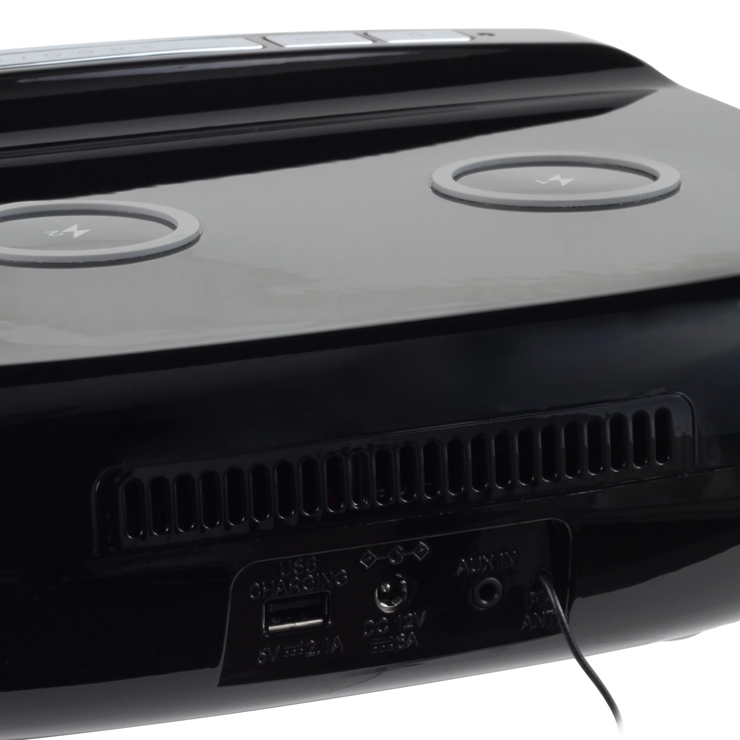 Studebaker Workstaton HiFi Music System with FM Radio, CD, and Qi Wireless Charging Station