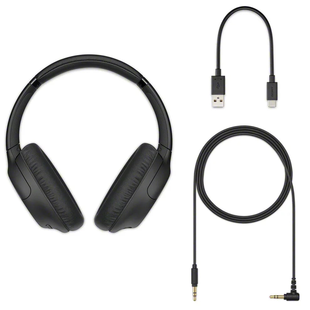 Sony WH-CH710N Wireless Noise-Canceling Headphones Bundle with Deco Gear Headphone Case and Stand for the WHCH710N Model Headphones Midnight