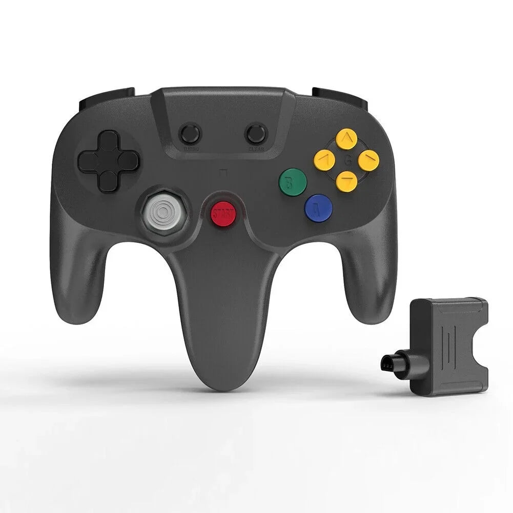 US 2.4G Wireless N64 Controller Rechargeable Gamedpad Rumble Pak for Final Point 64