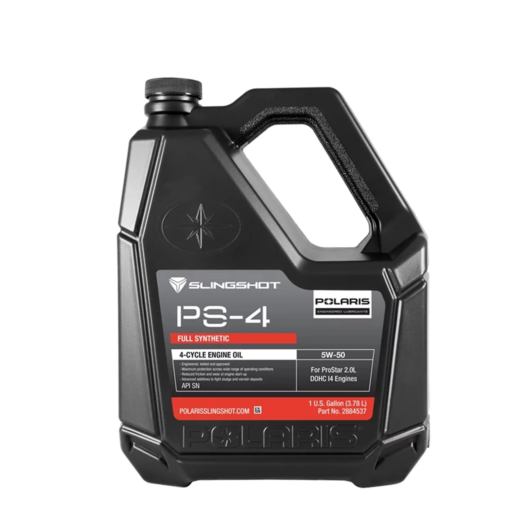 Polaris 2884537 PS-4 5W-50 Full Synthetic Oil 1 Gallon Genuine OEM Slingshot 4-Cycle