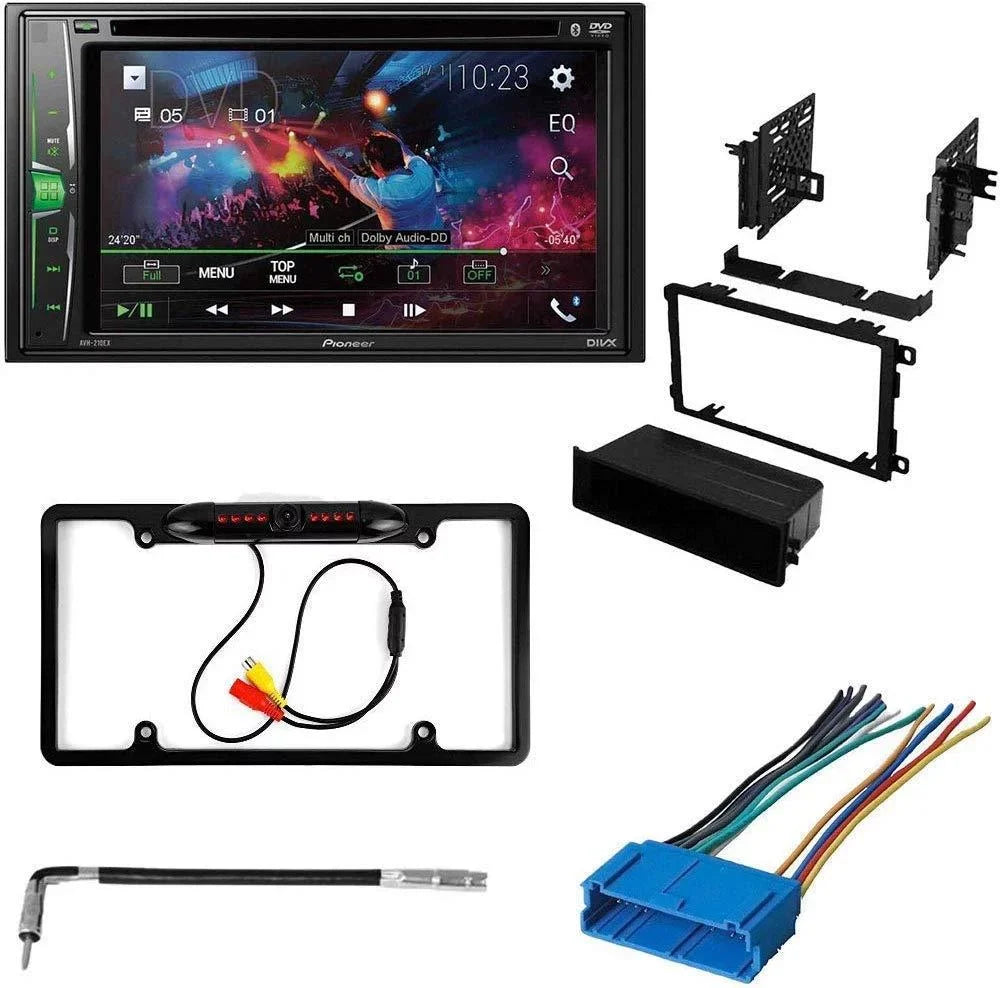 KIT4817 Bundle for 1995-2000 Oldsmobile Aurora W/ Pioneer AVH-241EX Double DIN Car Stereo with Bluetooth/Backup Camera/Installation Kit/in-Dash DVD/CD AM/FM 6.2" Touchscreen Digital Media Receiver