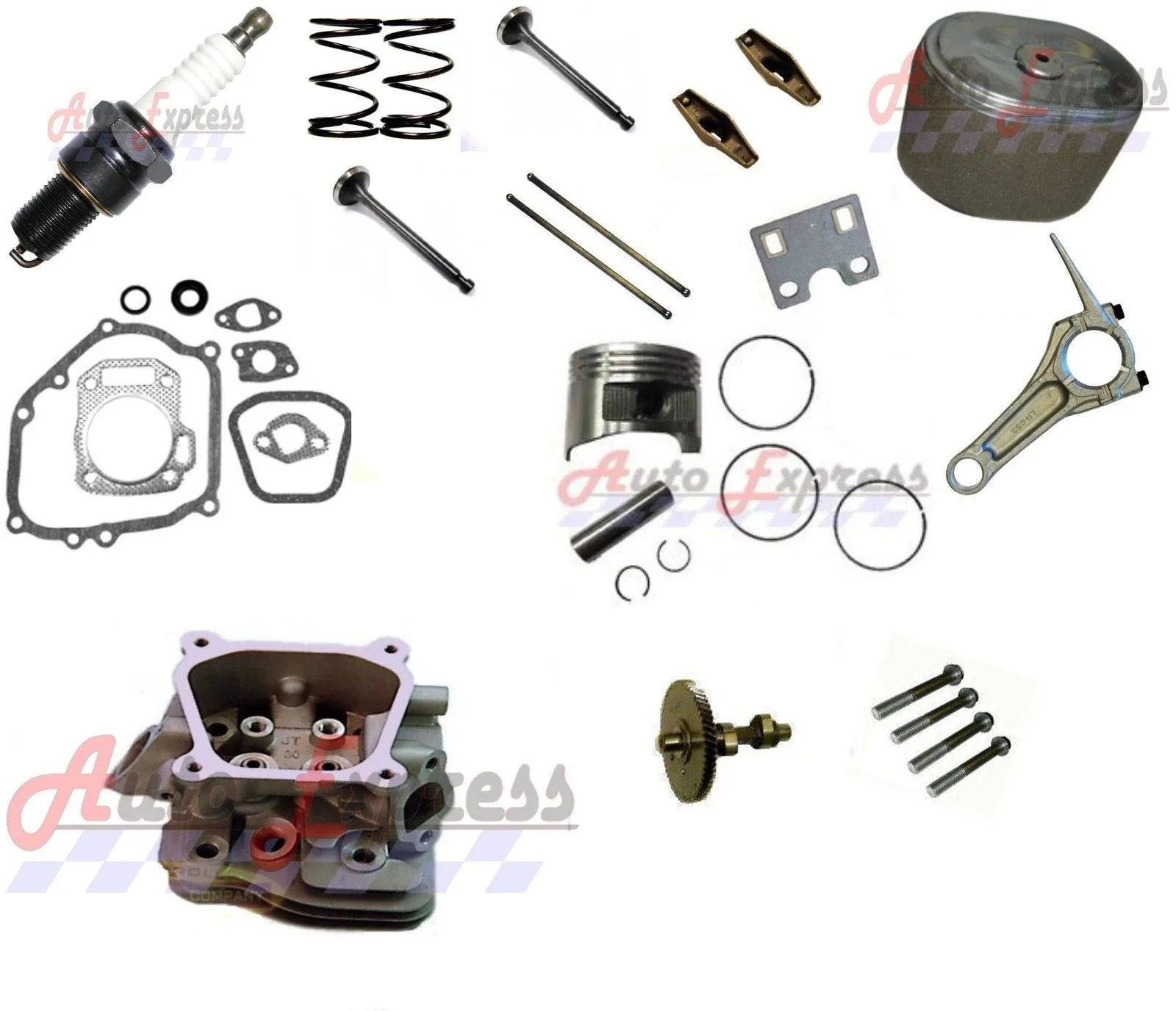 Fits Honda GX200 6.5HP Piston Kit Air Filter Connecting Rod Cylinder Head Rocker Arms