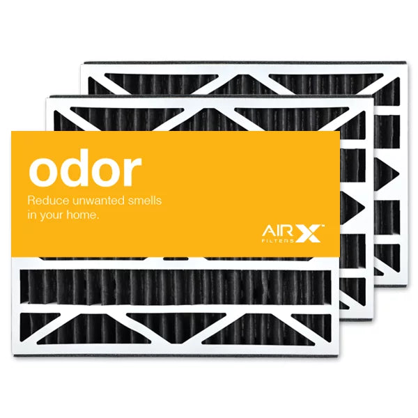 AIRx Filters Odor 16x25x3 Air Filter MERV 8 Individuals for Lennox X0581 X5427 to Fit Media Air Cleaner Cabinet Lennox Health Climate BMAC-12C, 3-Pack