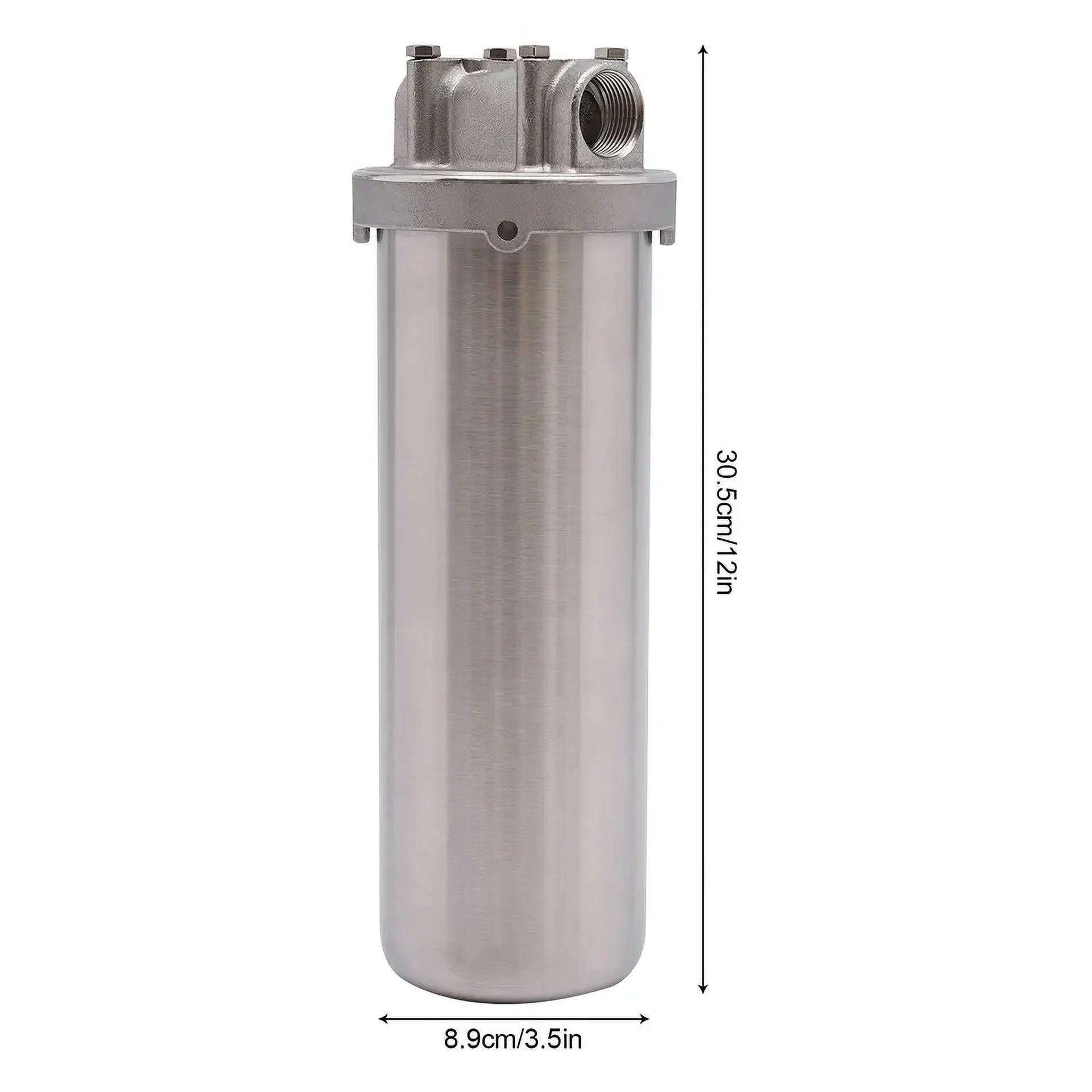 Stainless Steel Water Filter Housing 10" Cartridges 3/4" R thread inlet & outlet