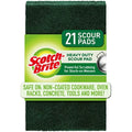 Scotch-Brite Heavy Duty Scour Pads, 21, Green