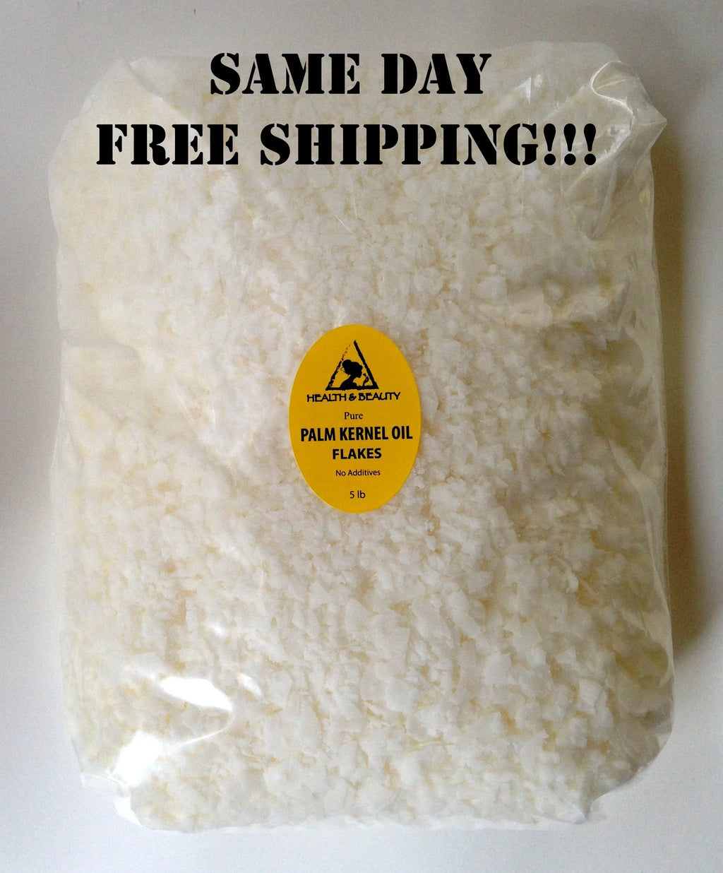 PALM KERNEL OIL FLAKES PURE NATURAL FOR SOAPS COSMETICS 5 LB