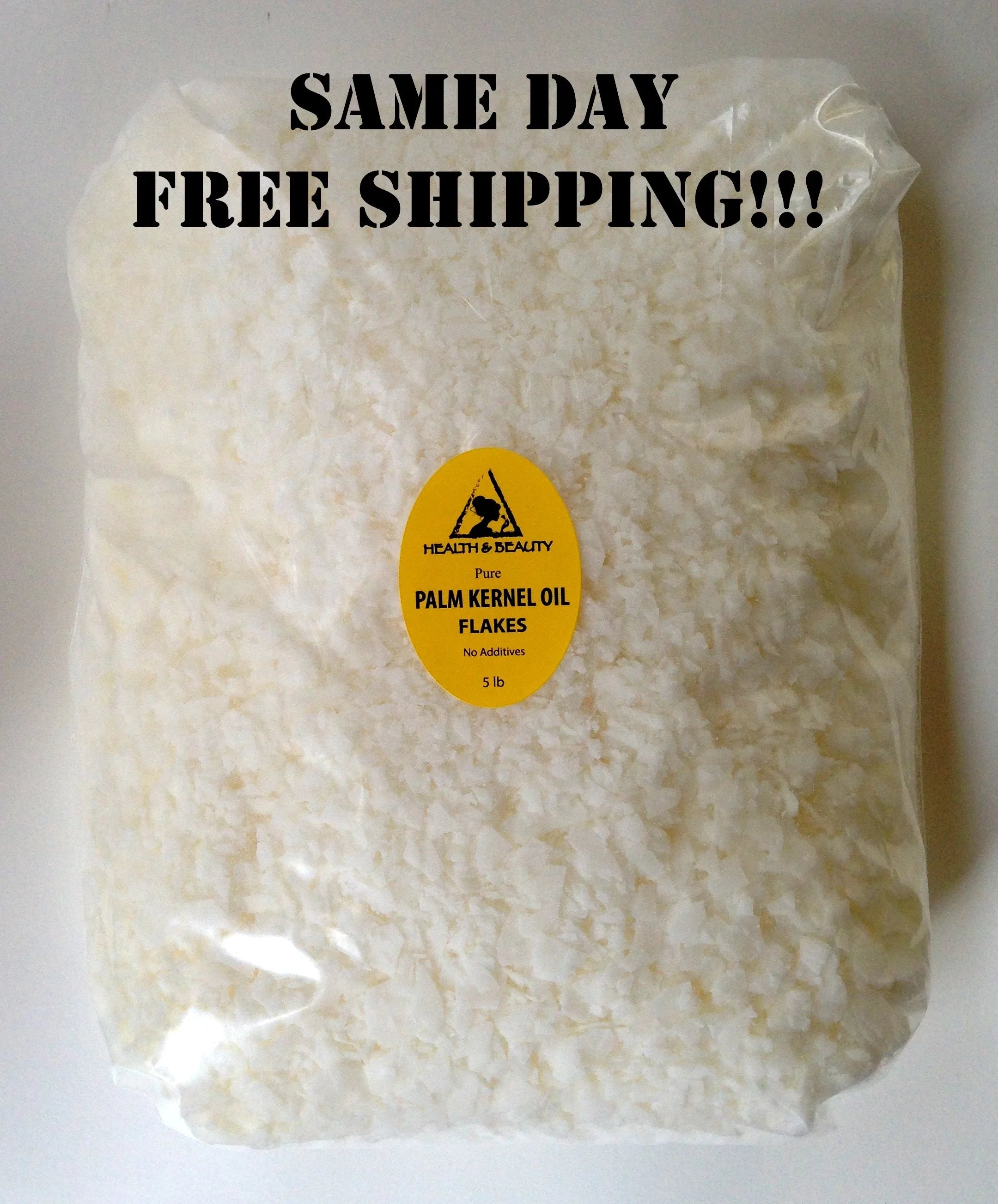 PALM KERNEL OIL FLAKES PURE NATURAL FOR SOAPS COSMETICS 5 LB