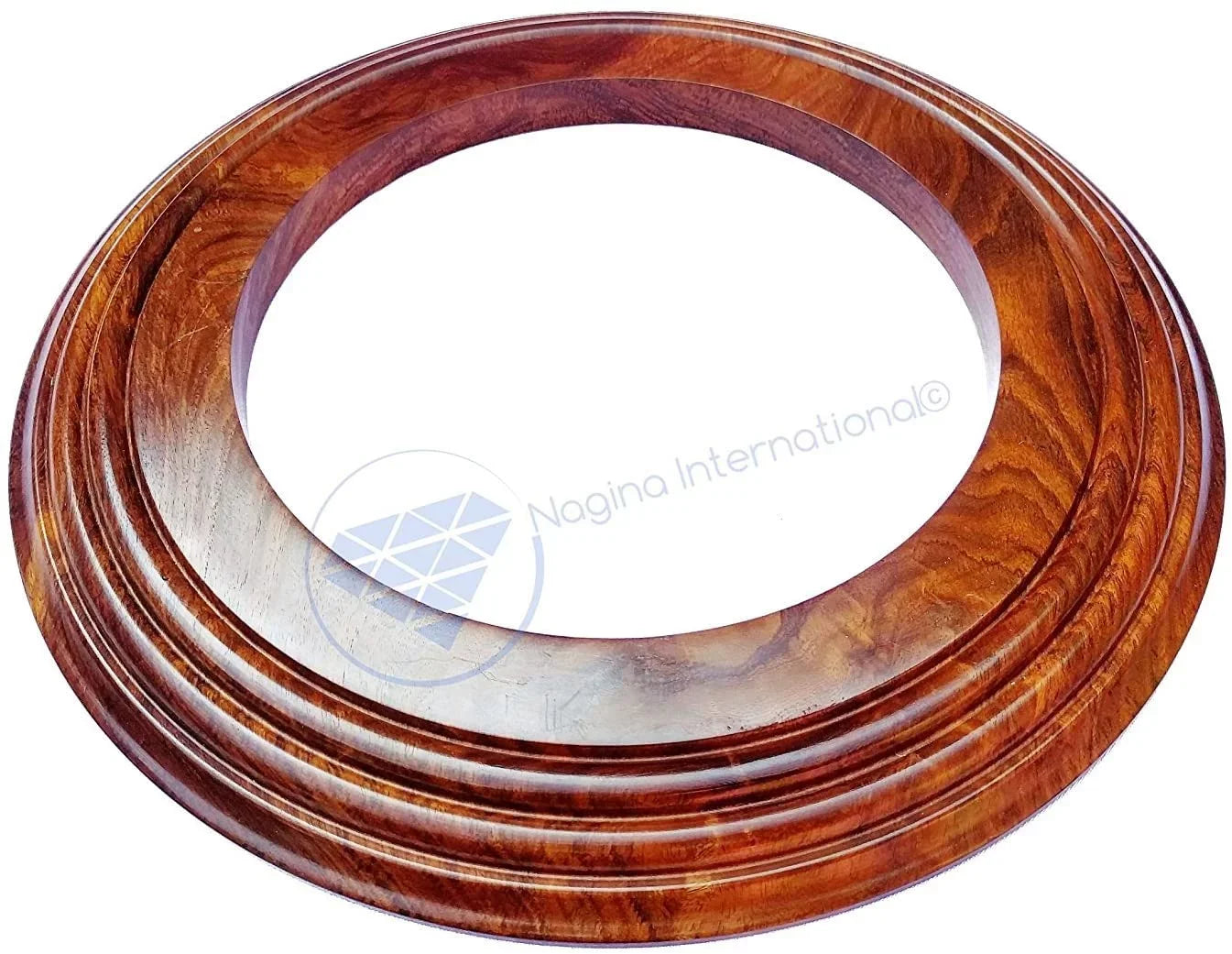 Nagina International Polished Handcrafted Wooden Base | Solid Hardwood Frame (24 Inches)