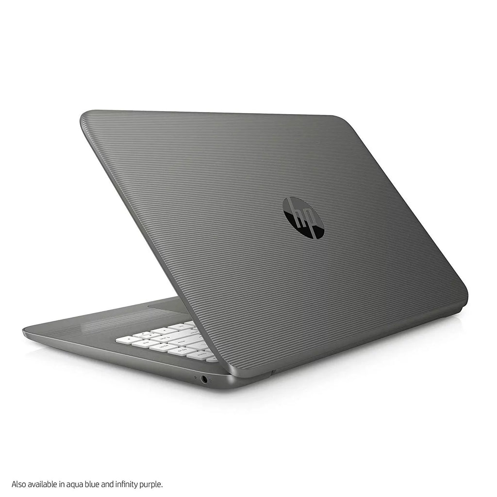 HP Stream 14-cb030nr - Celeron N3060 / 1.6 GHz - Win 10 Home 64-bit - 4 GB RAM - 32 GB eMMC - 14" 1366 x 768 (HD) - HD Graphics - Wi-Fi, Bluetooth - smoke gray, linear grooves pattern - kbd: US