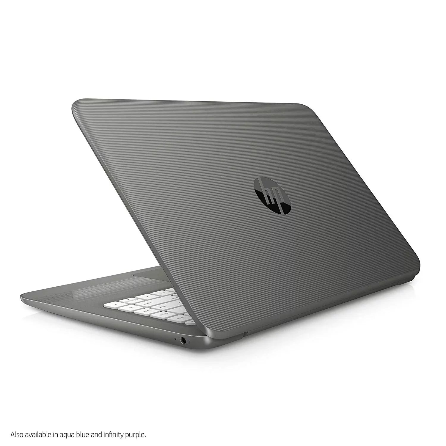 HP Stream 14-cb030nr - Celeron N3060 / 1.6 GHz - Win 10 Home 64-bit - 4 GB RAM - 32 GB eMMC - 14" 1366 x 768 (HD) - HD Graphics - Wi-Fi, Bluetooth - smoke gray, linear grooves pattern - kbd: US