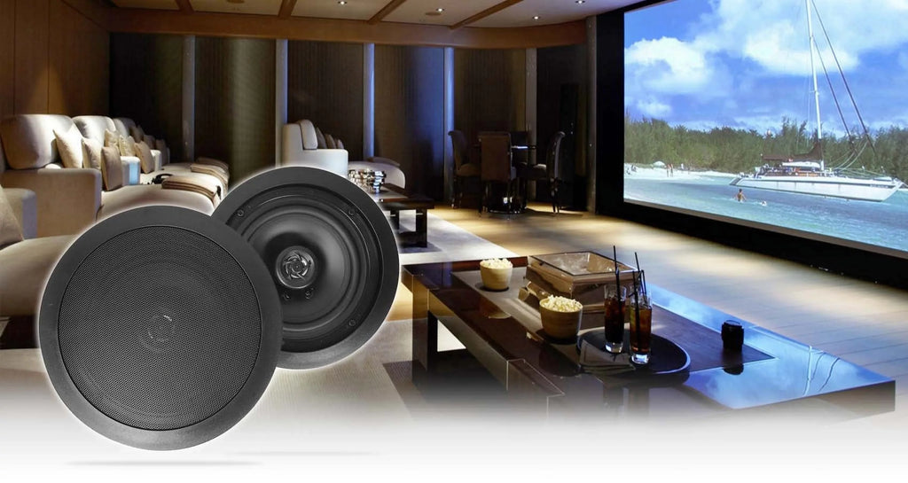 Rockville ROCK MATRIX Multi Room Home Receiver+6) Ceiling+2) Midnight Wall Speakers
