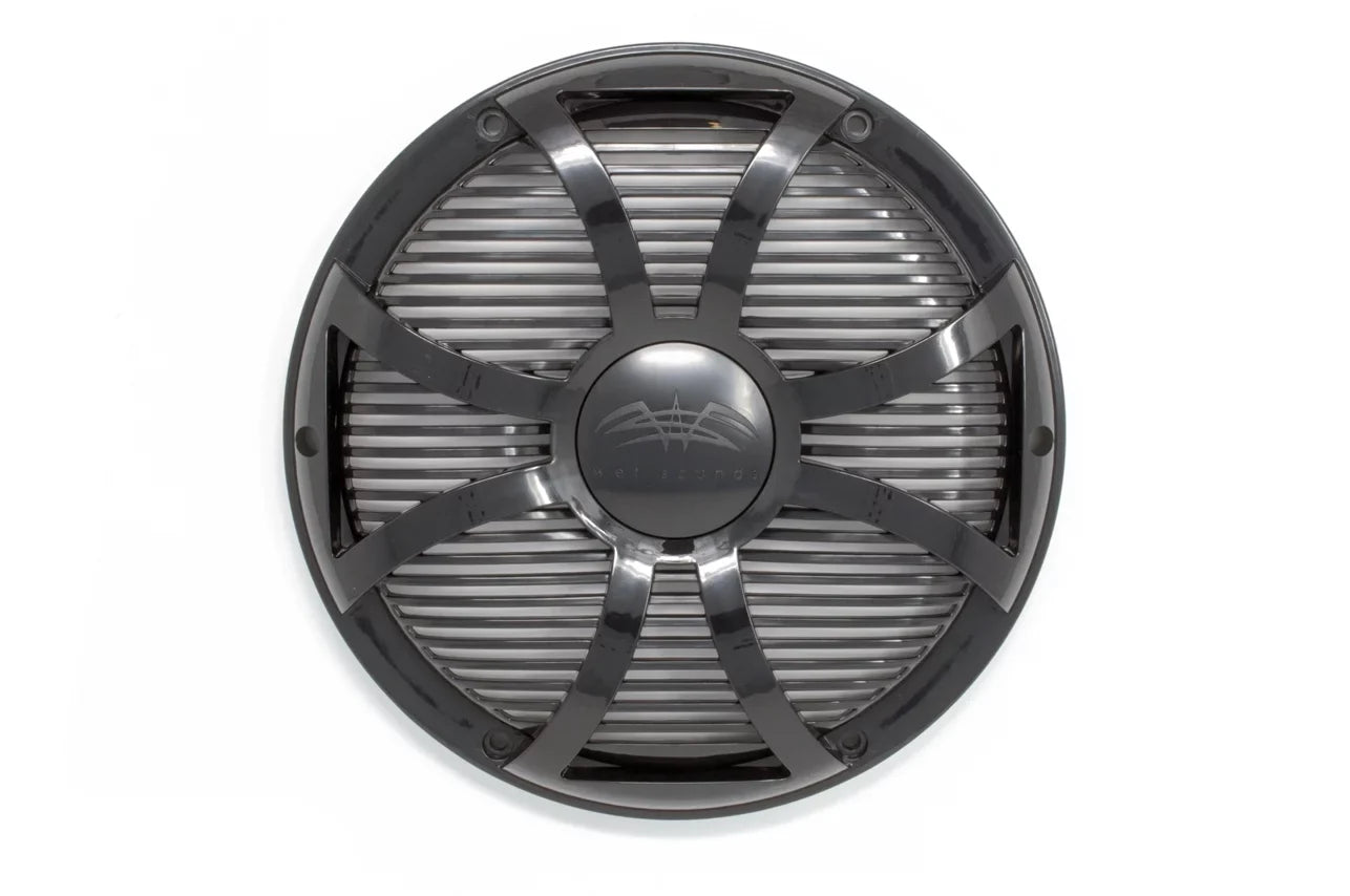 Wet Sounds REVO10 High Power S4-B Revo 10" Sub with LED Ring & Grill - Ebony Subwoofer & Dark Closed Face SW Grill