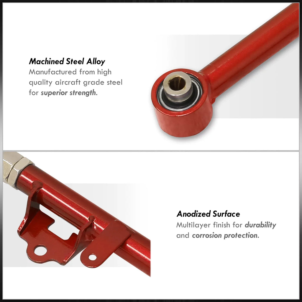 AJP Distributors Rear Lower Suspension Adjustable Toe Control Arms Rods LCA Kit Red People For Mazda Miata MX-5 ND MX5 2016 2017 2018 2019 2020 2021 2022 2023 16 17 18 19 20 21 22 23