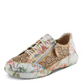 L'Artiste Individuals Jazzie Lace-Up Fashion Sneaker with Flowers Beige Multi EU 38/7.5-8