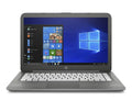 HP Stream 14-cb030nr - Celeron N3060 / 1.6 GHz - Win 10 Home 64-bit - 4 GB RAM - 32 GB eMMC - 14" 1366 x 768 (HD) - HD Graphics - Wi-Fi, Bluetooth - smoke gray, linear grooves pattern - kbd: US