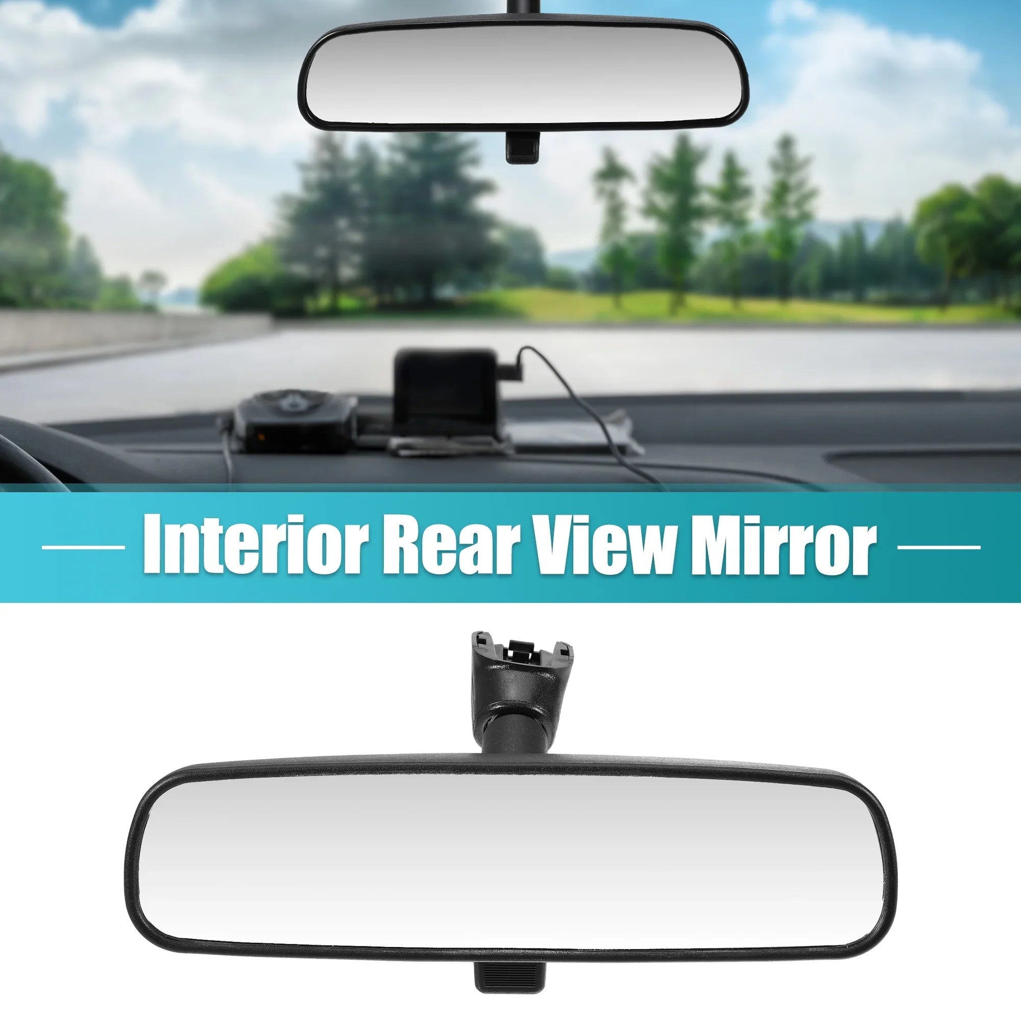 Unique Bargains Rear View Mirror Car Interior Inner Rearview Mirror Ebony No.963212DR0A for Nissan Altima 1993-2022