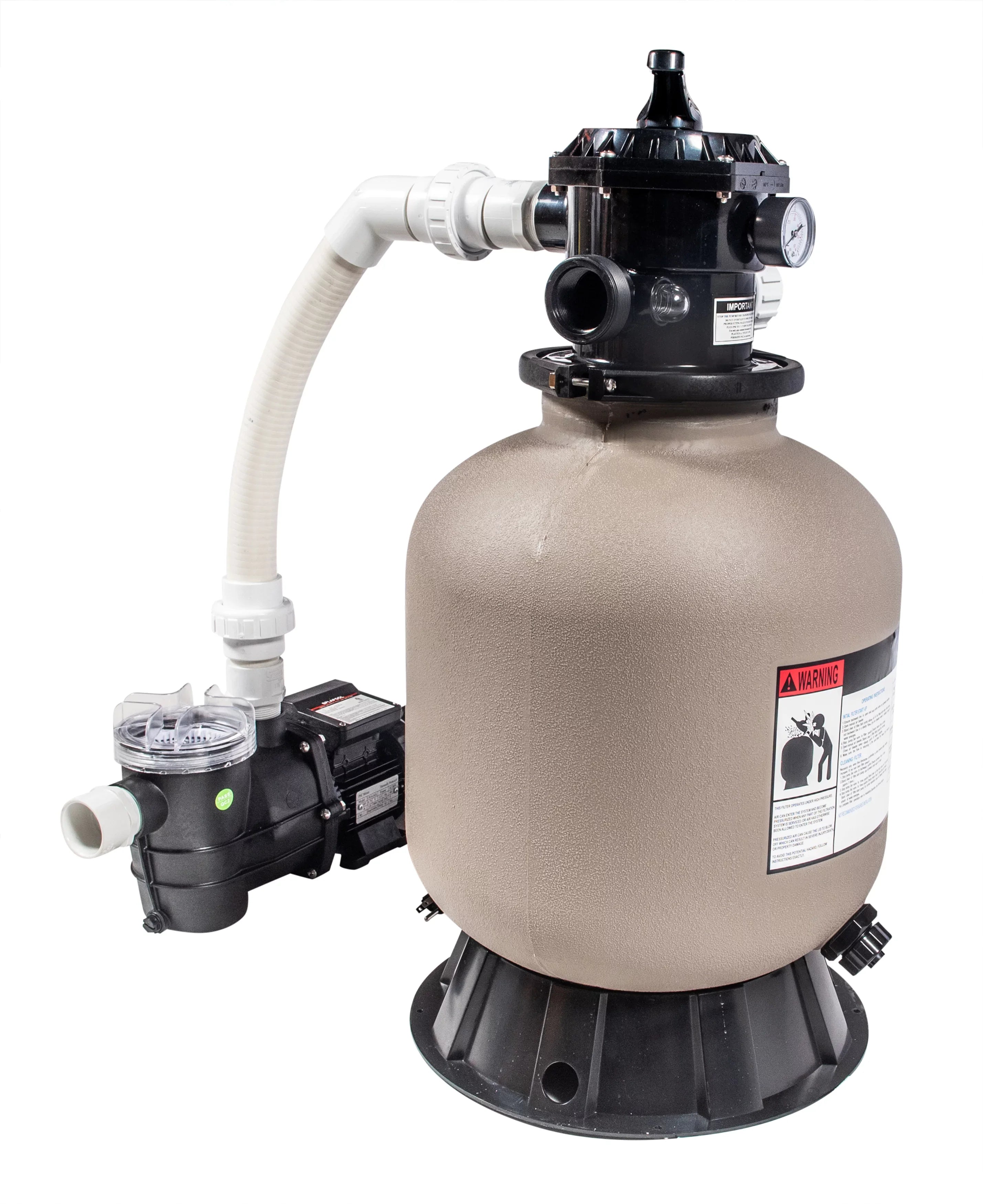 Above-Ground Swimming Pool Sand Filter System with 0.35 HP Pump